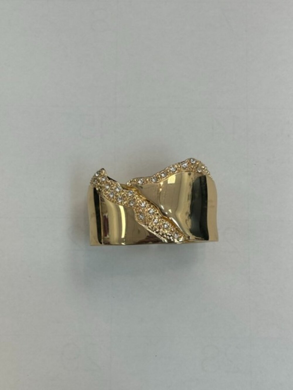 Gold Statement Bracelet with Crystal Detailing
